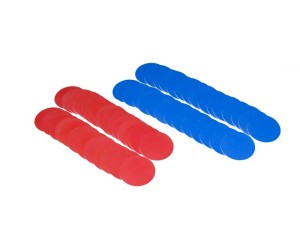 Four to Win Disks Small- 22 Red/22 Blue Carnival Game Accessory